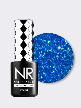 NAIL REPUBLIC   #465 Frozen   10мл   Гель-лак с шиммером оптом