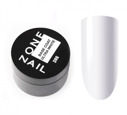 ONE NAIL   База камуфлирующая жесткая  Base  ULTRA WHITE  (шайба)   30мл оптом
