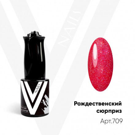 VOGUE NAILS   Гель-лак с блестками  10мл  РОЖДЕСТВЕНСКИЙ СЮРПРИЗ оптом