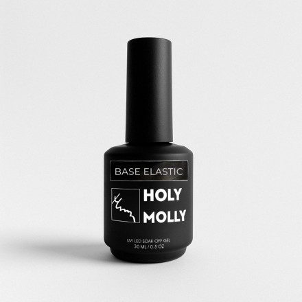 HOLY MOLLY   База прозрачная   Base   ELASTIC RUBBER   30мл   (флакон с кистью) оптом