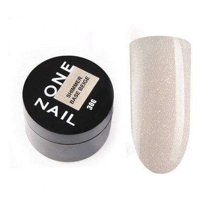 ONE NAIL   База камуфлирующая эластичная c шиммером  (легкие в снятии)  Base  SHIMMER   BEIGE  (шайба)   30мл оптом
