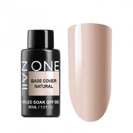 ONE NAIL   База камуфлирующая эластичная  (легкие в снятии)  Base   COVER   NATURAL  (бутылка)   30мл оптом