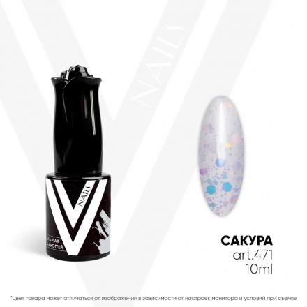 VOGUE NAILS   Гель-лак с шестигранниками  10мл  САКУРА оптом