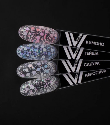 VOGUE NAILS   Гель-лак с шестигранниками  10мл  САКУРА оптом