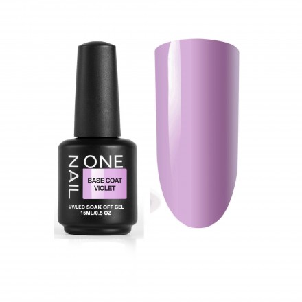 ONE NAIL   База камуфлирующая эластичная  (легкие в снятии)  Base   VIOLET   15мл оптом
