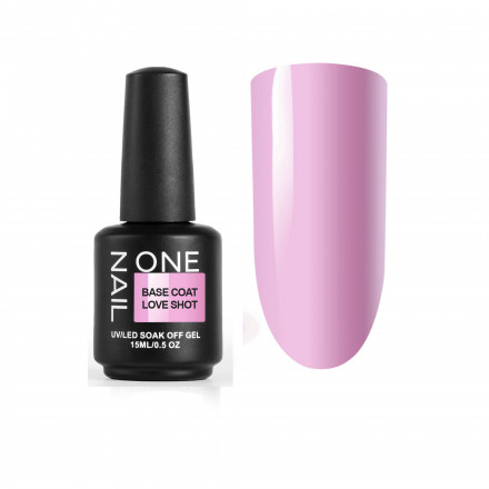 ONE NAIL   База камуфлирующая эластичная  (легкие в снятии)  Base   LOVE SHOT   15мл оптом