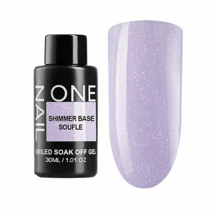 ONE NAIL   База камуфлирующая эластичная c шиммером  (легкие в снятии)  Base  SHIMMER   CREAM  (бутылка)   30мл оптом