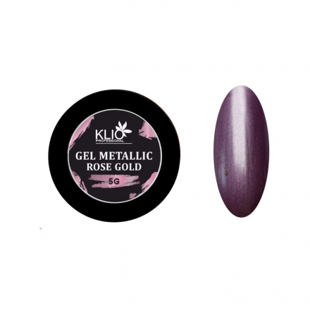 KLIO   Гель-краска  5г  Gel Metallic   ROSE GOLD    5 гр оптом
