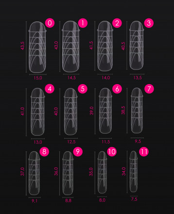 ONE NAIL &amp; GRAPE   Верхние формы   120шт   КЛАССИЧЕСКИЙ ИЗГИБ оптом