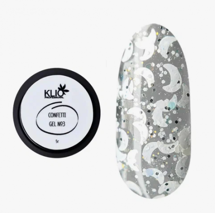 KLIO  Гель с конфетти  GEL CONFETTI  5г (банка)  №03 оптом