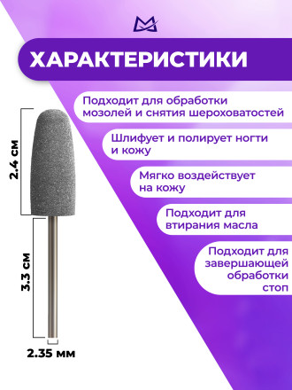 MANITA   Полировщик DARK GREY 203    Силикон-карбидный средний (синий)   {6812}   (под заказ) оптом