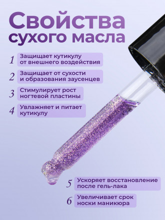 MANITA   Oil GRAPE   50мл   Масло для кутикулы сухое укрепляющее с шиммером оптом