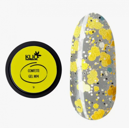 KLIO  Гель с конфетти  GEL CONFETTI  5г (банка)  №04 оптом