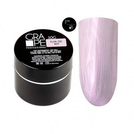 ONE NAIL &amp; GRAPE   Гель для укрепления перламутровый   Fluid gel   #29   30г   (шайба) оптом