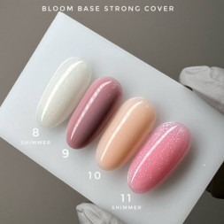 BLOOM   Base Strong COVER   #08   30мл (бутылка)   База камуфлирующая жесткая с шиммером молочная