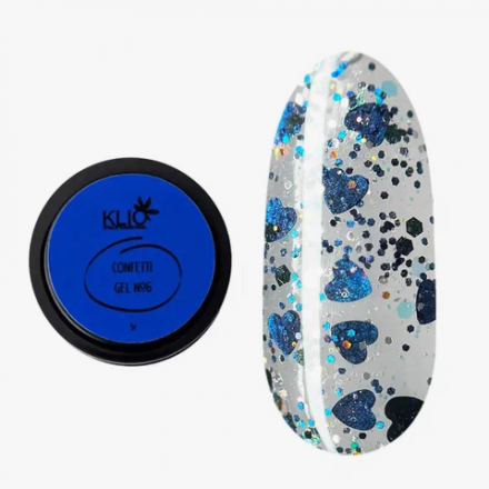 KLIO  Гель с конфетти  GEL CONFETTI  5г (банка)  №06 оптом