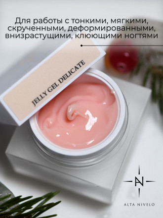 ALTA NIVELO   Гель-желе для моделирования   15г   Gel Jelly   #04   DELICATE оптом