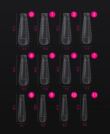 ONE NAIL &amp; GRAPE   Верхние формы Т-образные   120шт    МИНДАЛЬ оптом