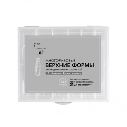 ONE NAIL &amp; GRAPE   Верхние формы Т-образные   120шт    МИНДАЛЬ оптом