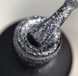 LUXIO Top SILVER 15мл Топ с шиммером с л/с