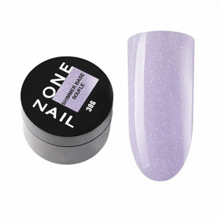 ONE NAIL   База камуфлирующая эластичная c шиммером  (легкие в снятии)  Base  SHIMMER   SOUFLE  (шайба)   30мл оптом