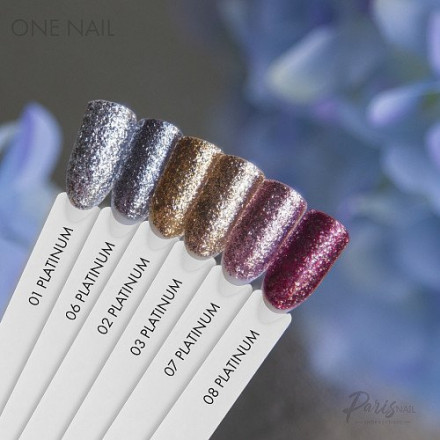 ONE NAIL  Гель-лак с жидкой фольгой  15мл  PLATINUM   #08 оптом