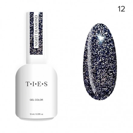 TIES   Гель-лак светоотражающий  10мл  Night Diamond   #12 оптом