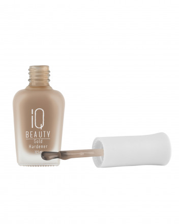 IQ BEAUTY   Укрепитель  для ослабленных и ломких ногтей с коллоидным золотом   12,5мл   Gold Hardener  NUDE оптом