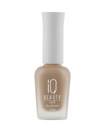 IQ BEAUTY   Укрепитель  для ослабленных и ломких ногтей с коллоидным золотом   12,5мл   Gold Hardener  NUDE оптом