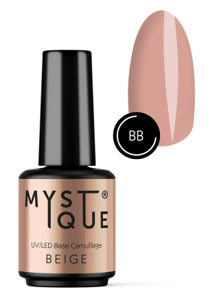 MYSTIQUE   Base BEIGE   15мл   База камуфлирующая (для педикюра) оптом