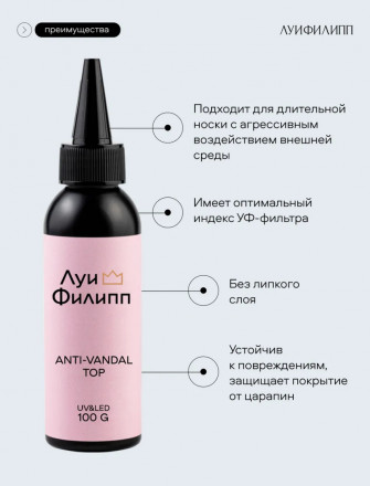 ЛУИ ФИЛИПП   Топ антивандальный  Top ANTI-VANDAL   100г оптом