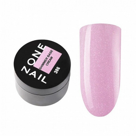 ONE NAIL   База камуфлирующая эластичная c шиммером  (легкие в снятии)  Base  SHIMMER   CREAM  (шайба)   30мл оптом