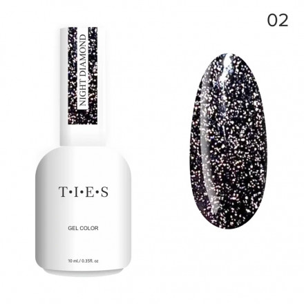 TIES   Гель-лак светоотражающий  10мл  Night Diamond   #02   (СНЯТО) оптом