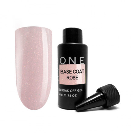 ONE NAIL   База камуфлирующая жесткая  c шиммером  Base   ROSE  (бутылка)   50мл оптом