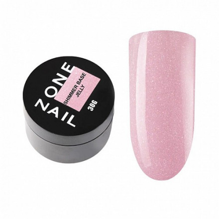 ONE NAIL   База камуфлирующая эластичная c шиммером  (легкие в снятии)  Base  SHIMMER   JELLY  (шайба)   30мл оптом