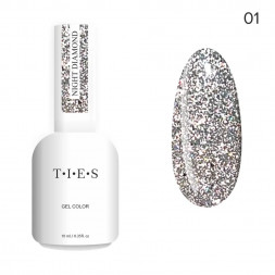 TIES   Гель-лак светоотражающий  10мл  Night Diamond   #01   (СНЯТО)