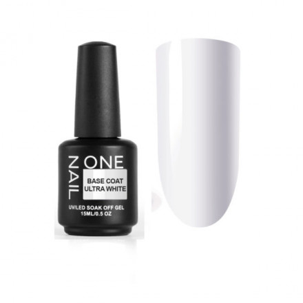 ONE NAIL   База камуфлирующая жесткая  Base  ULTRA WHITE 15мл оптом
