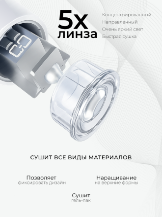 MANITA   Лампа-фонарик НА СКЛАДНОЙ ПОДСТАВКЕ   Белая   5W   UVLED- лампа для полимерицации   {8400} оптом