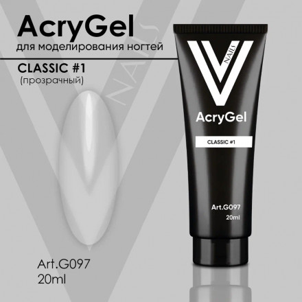 VOGUE NAILS   Полигель прозрачный  AcryGel CLASSIC   20мл  #01 оптом