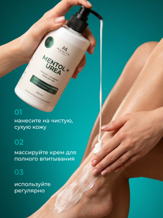 MANITA   Крем для ног MENTOL + UREA   460мл   Ментол + мочевина 20%   {8535} оптом