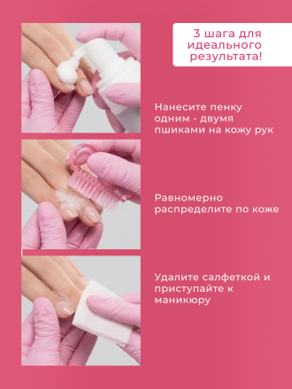 MANITA   Cleansing Multi Foam BUBBLE GUM   200мл   Пенка очищающая для маникюра и педикюра 5в1 оптом