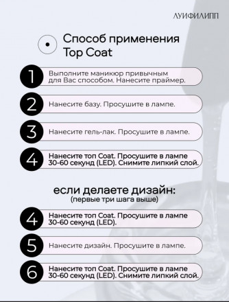ЛУИ ФИЛИПП   Топ  Top Coat 15мл   Limited оптом