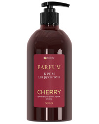MILV   Cream PARFUM CHERRY   500мл   Крем для рук и тела парфюмированный восстанавливающий с маслом авокадо