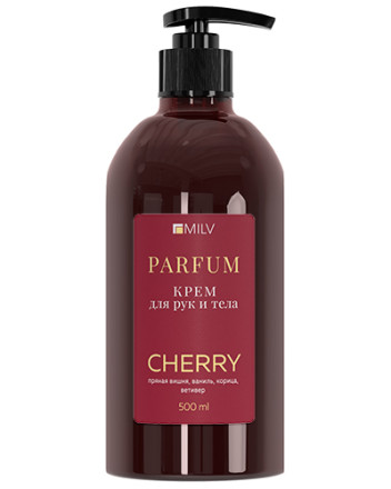 MILV   Cream PARFUM CHERRY   500мл   Крем для рук и тела парфюмированный восстанавливающий с маслом авокадо оптом