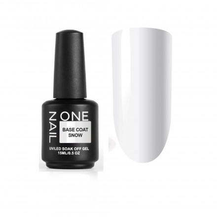 ONE NAIL   База камуфлирующая эластичная  (легкие в снятии)  Base   SNOW   15мл оптом