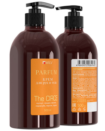 MILV   Cream PARFUM THE CIRCLE   500мл   Крем для рук и тела парфюмированный питательный с живицей оптом