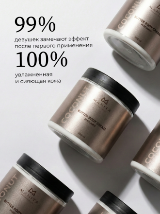 MANITA   Butter Body Cream COCONUT   500мл   Крем-масло парфюмированное  для рук и тела   {8395} оптом