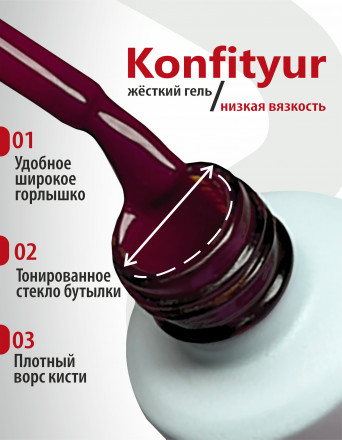 BSG   Гель для моделирования жидкий во флаконе   20мл   НИЗКАЯ ВЯЗКОСТЬ   KONFITYUR   #00   Прозрачный оптом