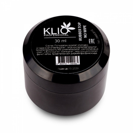 KLIO  Топ каучуковый без л/с  Top  RUBBER NO WIPE   30г  (широкая банка) оптом