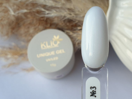 KLIO   Гель для моделирования Unique gel   №03  WHITE GLOW   15г оптом